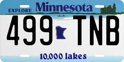 MN license plate 499TNB
