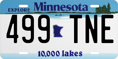 MN license plate 499TNE