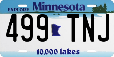 MN license plate 499TNJ