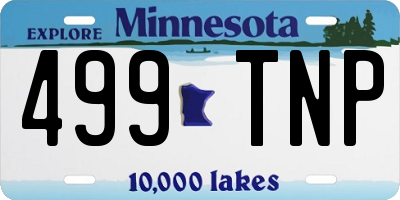 MN license plate 499TNP