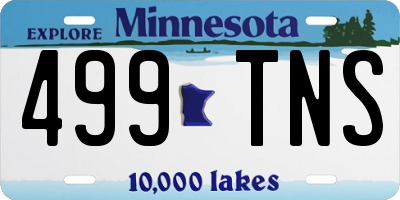 MN license plate 499TNS