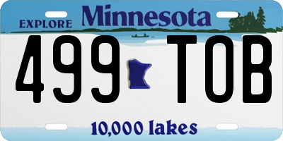 MN license plate 499TOB