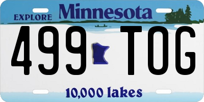 MN license plate 499TOG