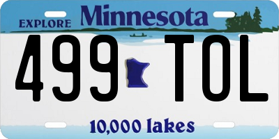 MN license plate 499TOL