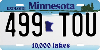 MN license plate 499TOU