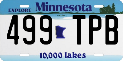 MN license plate 499TPB