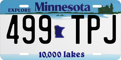 MN license plate 499TPJ
