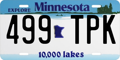 MN license plate 499TPK