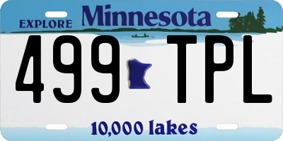 MN license plate 499TPL