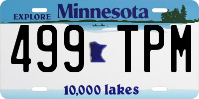 MN license plate 499TPM