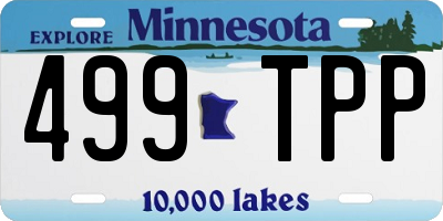 MN license plate 499TPP