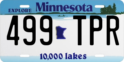 MN license plate 499TPR
