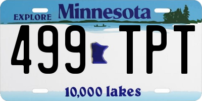 MN license plate 499TPT