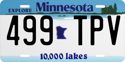 MN license plate 499TPV