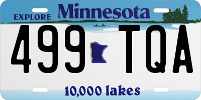 MN license plate 499TQA