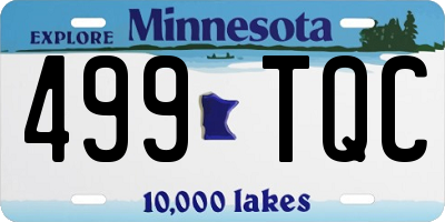 MN license plate 499TQC