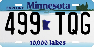 MN license plate 499TQG