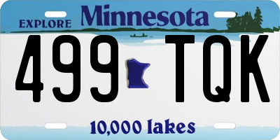 MN license plate 499TQK
