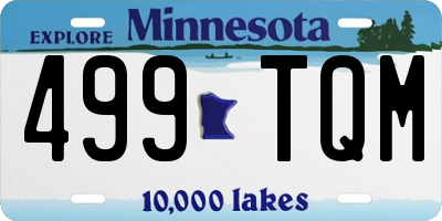 MN license plate 499TQM