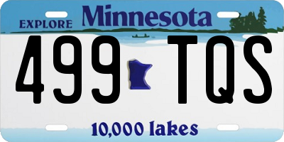 MN license plate 499TQS