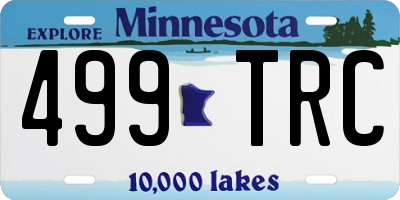 MN license plate 499TRC