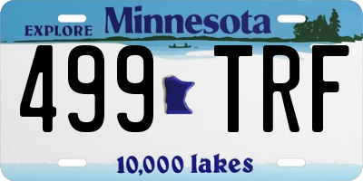 MN license plate 499TRF