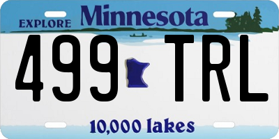 MN license plate 499TRL