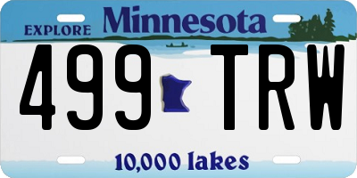 MN license plate 499TRW