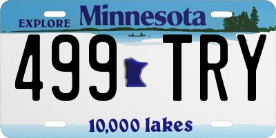 MN license plate 499TRY