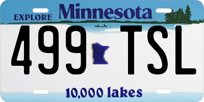 MN license plate 499TSL