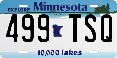 MN license plate 499TSQ