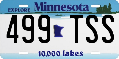 MN license plate 499TSS