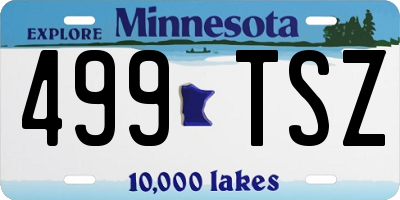 MN license plate 499TSZ