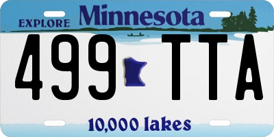 MN license plate 499TTA