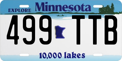 MN license plate 499TTB