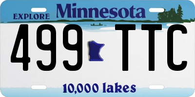MN license plate 499TTC