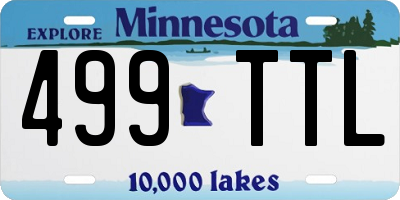 MN license plate 499TTL