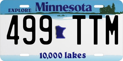 MN license plate 499TTM