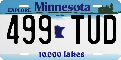 MN license plate 499TUD