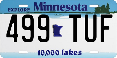 MN license plate 499TUF