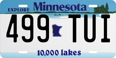 MN license plate 499TUI