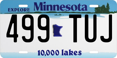 MN license plate 499TUJ