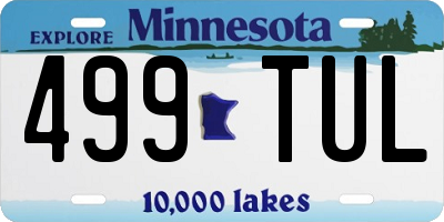 MN license plate 499TUL