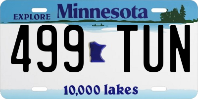 MN license plate 499TUN
