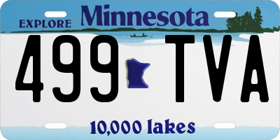 MN license plate 499TVA