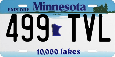 MN license plate 499TVL