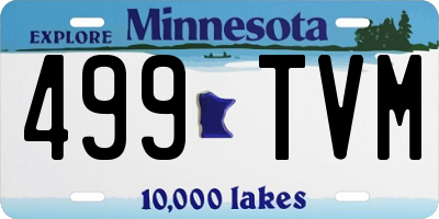 MN license plate 499TVM