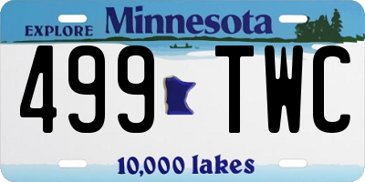 MN license plate 499TWC