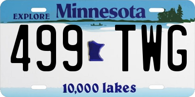 MN license plate 499TWG
