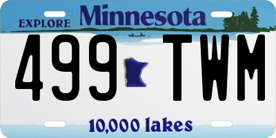 MN license plate 499TWM